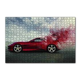 Cakapuzzle Kırmızı Ferrari Otomobil 120 Parça Ahşap Puzzle