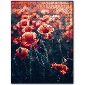 Cakapuzzle Kırmızı Gelincikler 120 Parça Ahşap Puzzle