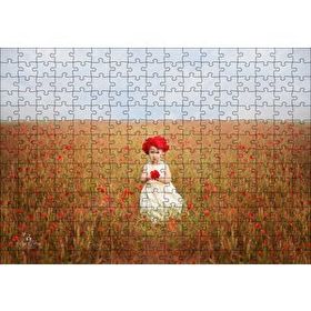 Cakapuzzle Kırmızı Gelincikler ve Küçük Kız 120 Parça Ahşap Puzzle