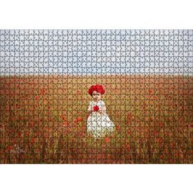 Cakapuzzle Kırmızı Gelincikler ve Küçük Kız 120 Parça Ahşap Puzzle