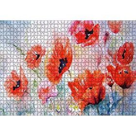 Cakapuzzle Kırmızı Gelincikler Yağlı Boya Resmi 120 Parça Ahşap Puzzle