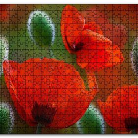 Cakapuzzle Kırmızı Gelincikler Yakın Çekim Mdf 1000 Parça Puzzle