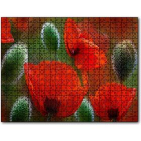 Cakapuzzle Kırmızı Gelincikler Yakın Çekim Mdf 1000 Parça Puzzle