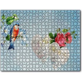 Cakapuzzle Kırmızı Güller Kuş ve Kalpli Mektuplar 500 Parça Puzzle