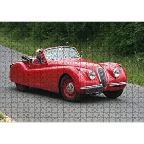 Cakapuzzle Kırmızı Jaguar XK 120 120 Parça Ahşap Puzzle