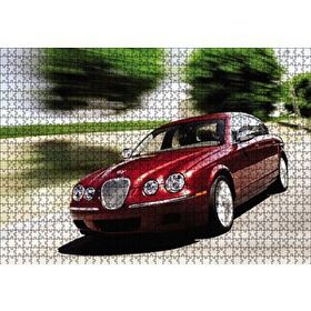 Cakapuzzle Kırmızı Jaguar XK 120 120 Parça Ahşap Puzzle