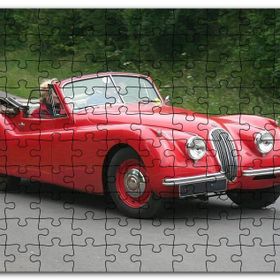 Cakapuzzle Kırmızı Jaguar Xk 120 Mdf 1000 Parça Puzzle
