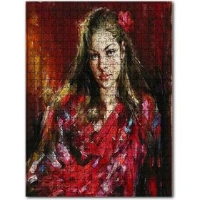 Cakapuzzle Kırmızı Kıyafetli Çingene Kızı Ahşap 500 Parça Puzzle