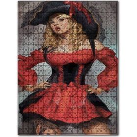 Cakapuzzle Kırmızı Kıyafetli Korsan Kız 120 Parça Puzzle