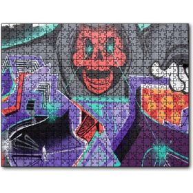 Cakapuzzle Kırmızı Kurukafa Graffiti Duvar Boyama 500 Parça Puzzle