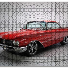 Cakapuzzle Kırmızı Kuyruklu Buick Klasik Mdf 500 Parça Puzzle