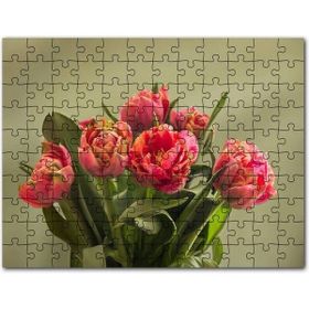 Cakapuzzle Kırmızı Laleler ve Yeşil Yaprakları 500 Parça Puzzle