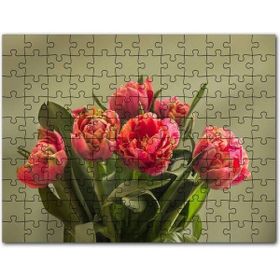 Cakapuzzle Kırmızı Laleler ve Yeşil Yaprakları 500 Parça Puzzle