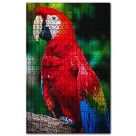 Cakapuzzle Kırmızı Mavi Macaw Papağan Ahşap 255 Parça Puzzle