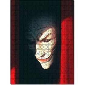 Cakapuzzle Kırmızı Perde Arasında Ürkütücü Beyaz Maske Mdf 1000 Parça Puzzle