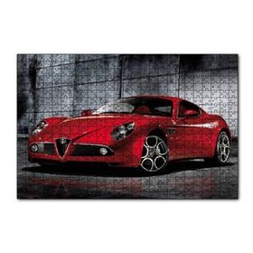 Cakapuzzle Kırmızı Renk Alfa Romeo 8C Competizione Araba 120 Parça Ahşap Puzzle