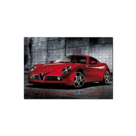 Cakapuzzle Kırmızı Renk Alfa Romeo 8C Competizione Araba 120 Parça Ahşap Puzzle