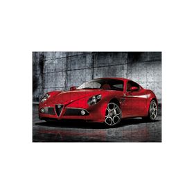 Cakapuzzle Kırmızı Renk Alfa Romeo 8C Competizione Araba 120 Parça Ahşap Puzzle