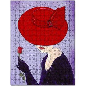 Cakapuzzle Kırmızı Şapkalı Kadın Görseli 120 Parça Puzzle