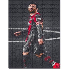 Cakapuzzle Kırmızı Siyah Barcelona Formalı Messi Mdf 255 Parça Puzzle
