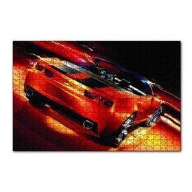 Cakapuzzle Kırmızı Spor Otomobil 120 Parça Ahşap Puzzle