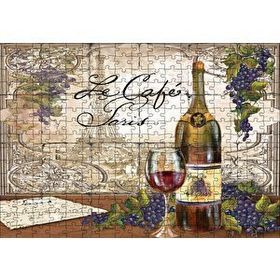 Cakapuzzle Kırmızı Tablo Kadeh Paris Görseli Mektup 255 Parça Puzzle