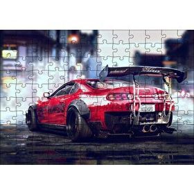 Cakapuzzle Kırmızı Toyota Supra 120 Parça Ahşap Puzzle