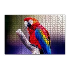 Cakapuzzle Kırmızı Tüylü Papağan 120 Parça Ahşap Puzzle