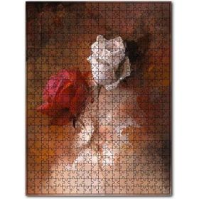 Cakapuzzle Kırmızı ve Beyaz Güller Suluboya Efekt 500 Parça Puzzle
