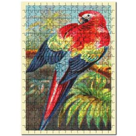 Cakapuzzle Kırmızı ve Mavi Amerika Papağanı Mdf 120 Parça Puzzle