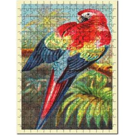 Cakapuzzle Kırmızı ve Mavi Amerika Papağanı Mdf 120 Parça Puzzle