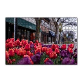 Cakapuzzle Kırmızı ve Mor Laleler 120 Parça Ahşap Puzzle