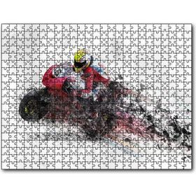 Cakapuzzle Kırmızı Yarış Motoru Dijital Çizim 255 Parça Puzzle