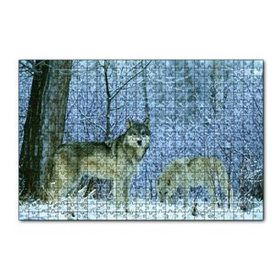 Cakapuzzle Kış Ormandaki Kurtlar Görseli 120 Parça Ahşap Puzzle
