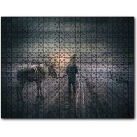 Cakapuzzle Kış Ren Geyiği Küçük Çocuk 500 Parça Ahşap Puzzle