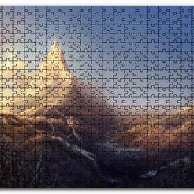 Cakapuzzle Kış ve Dağlar Yağlıboya Mdf 1000 Parça Puzzle