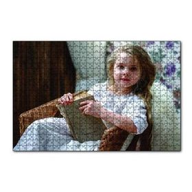Cakapuzzle Kitap Okuyan Kız Çocuğu 120 Parça Ahşap Puzzle