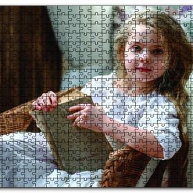 Cakapuzzle Kitap Okuyan Kız Çocuğu Ahşap 500 Parça Puzzle