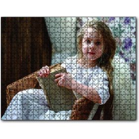 Cakapuzzle Kitap Okuyan Kız Çocuğu Ahşap 500 Parça Puzzle