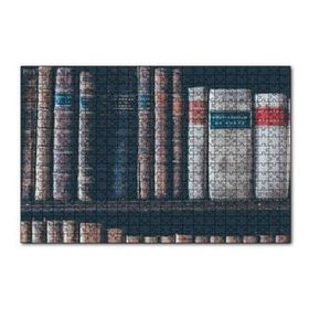 Cakapuzzle Kitaplıkta Deri Kaplı Kitap Görsel 120 Parça Puzzle