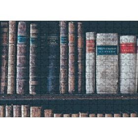 Cakapuzzle Kitaplıkta Deri Kaplı Kitap Görsel 120 Parça Puzzle