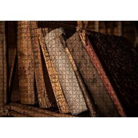 Cakapuzzle Kitaplıkta Eski Kitaplar Mdf 1000 Parça Puzzle