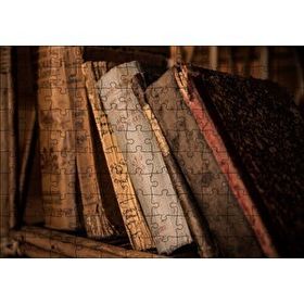 Cakapuzzle Kitaplıkta Eski Kitaplar Mdf 120 Parça Puzzle