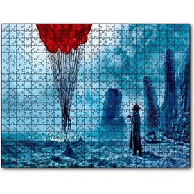 Cakapuzzle Kıyamet Sonrası Romantik Kırmızı Balonlar Mdf 1000 Parça Puzzle