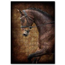 Cakapuzzle Kızıl Bulutlar Koşan Kahverengi At Görseli 120 Parça Puzzle