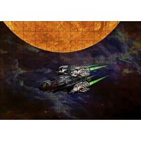 Cakapuzzle Kızıl Gezegen ve Uzay Gemisi Mdf 120 Parça Puzzle