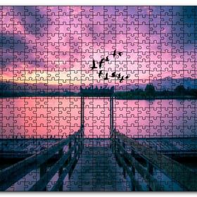 Cakapuzzle Kızıl Günbatımı Göl ve Turnalar Mdf 1000 Parça Puzzle