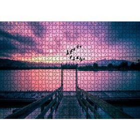 Cakapuzzle Kızıl Günbatımı Göl ve Turnalar Mdf 1000 Parça Puzzle