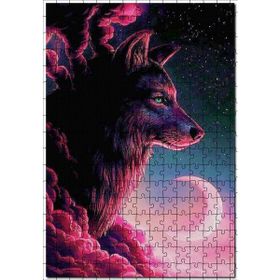 Cakapuzzle Kızıl Kurt Ay Bulutlar ve Yıldızlar 255 Parça Puzzle