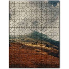 Cakapuzzle Kızıl Otlar ve Bulutlu Tepeler Ahşap 255 Parça Puzzle